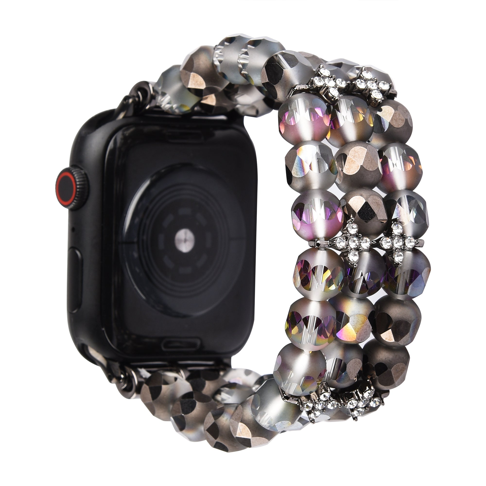 Flower Shape Decor Crystal Beads Bracelet Smart Watch Strap Replacement Wrist Band for Apple Watch Ultra 2 49mm Series 9 45mm SE (2023) 44mm Ultra 49mm Series 8 45mm 7 45mm Series 6 5 4 SE 44mm SE (2022) 44mm Series 3 2 1 42mm Flower Shape Decor Crystal Beads Bracelet Smart Watch Strap Replacement Wrist Band for Apple Watch Ultra 2 49mm Series 9 45mm SE (2023) 44mm Ultra 49mm Series 8 45mm 7 45mm Series 6 5 4 SE 44mm SE (2022) 44mm Series 3 2 1 42mm
